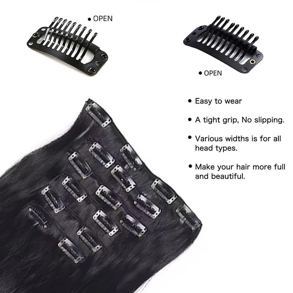 Thick Curly Clip In Hair Extensions Set