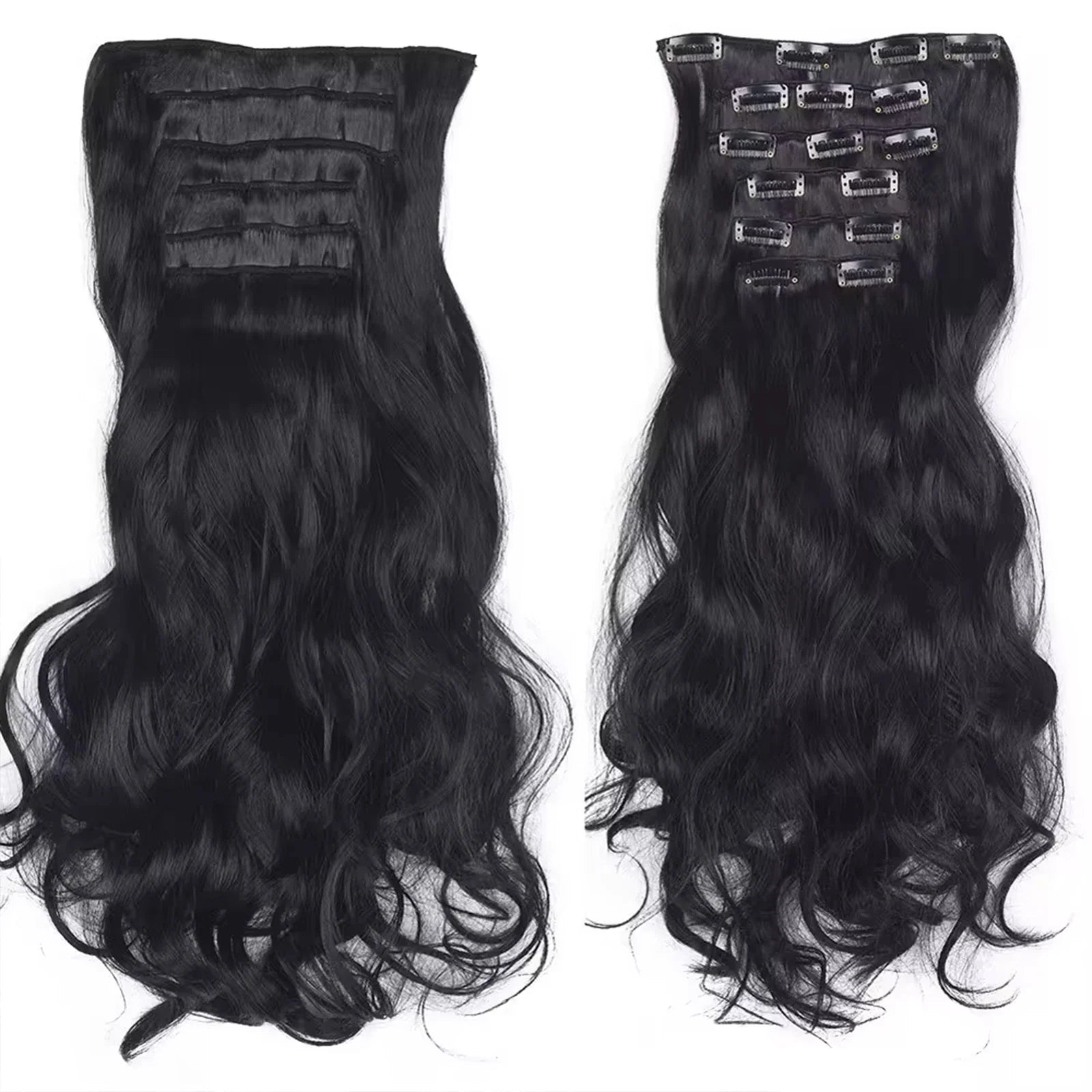 Thick Curly Clip In Hair Extensions Set