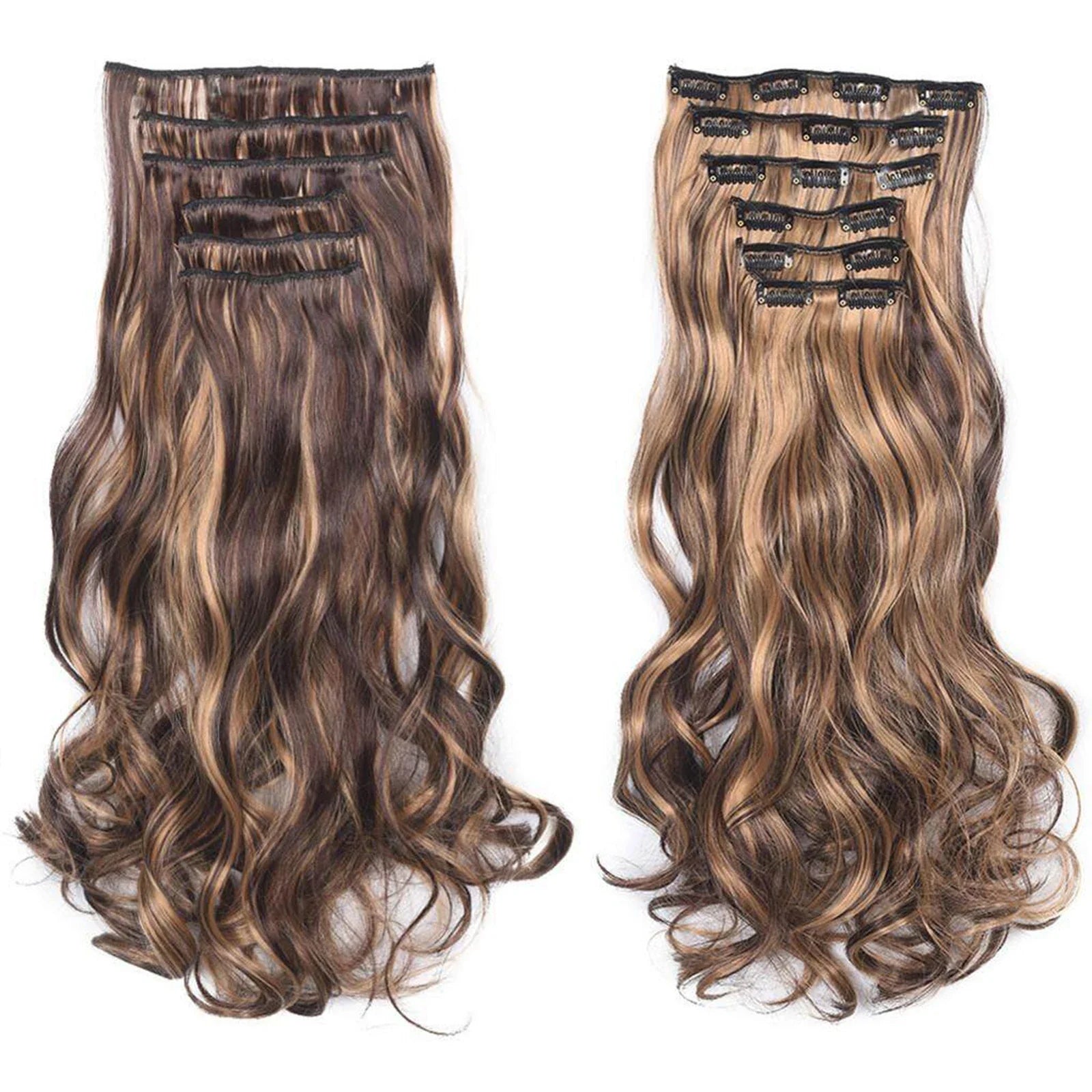 Thick Curly Clip In Hair Extensions Set