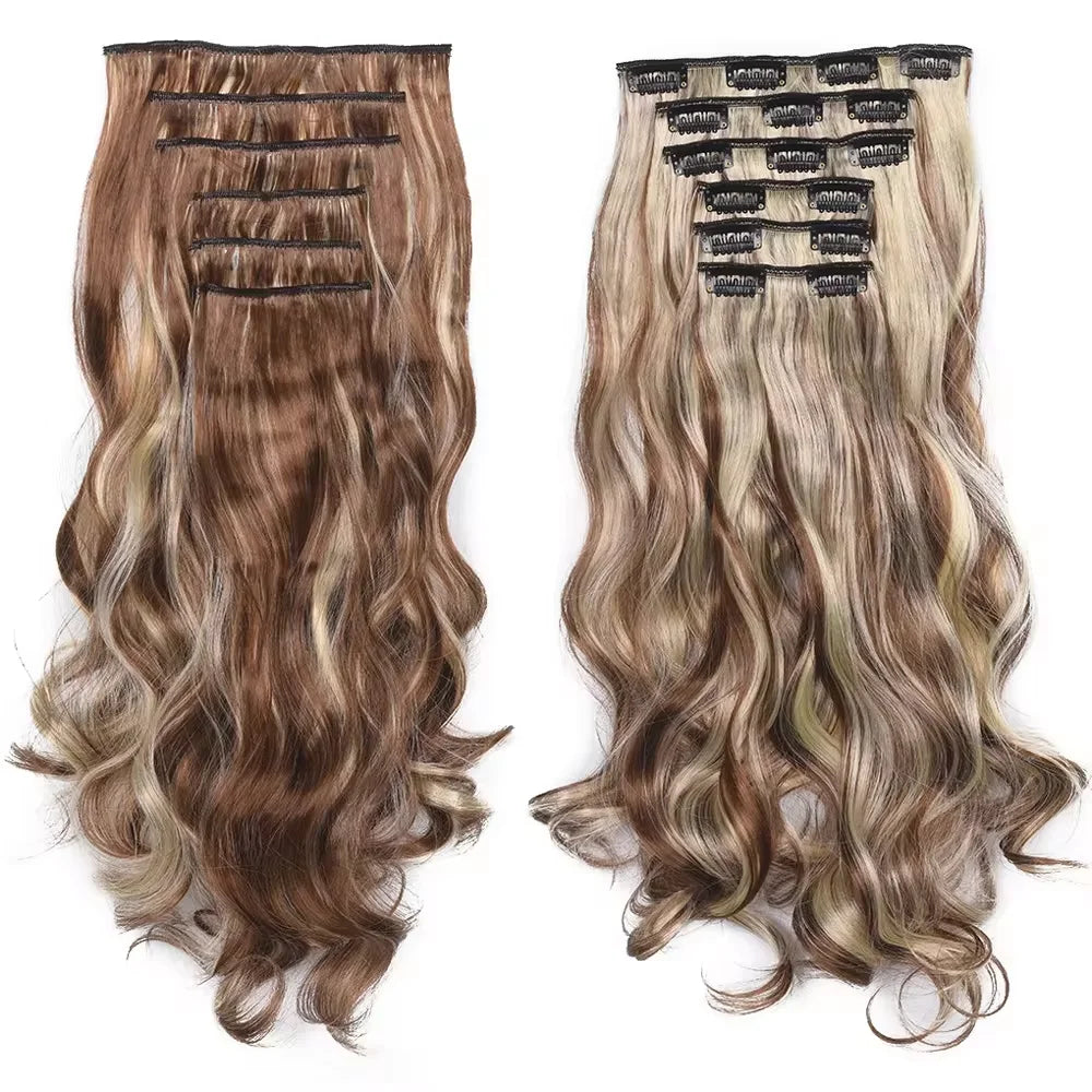 Thick Curly Clip In Hair Extensions Set