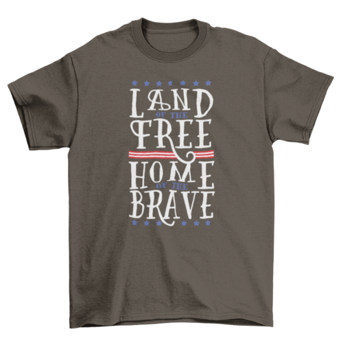 USA free and brave t-shirt design