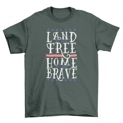 USA free and brave t-shirt design