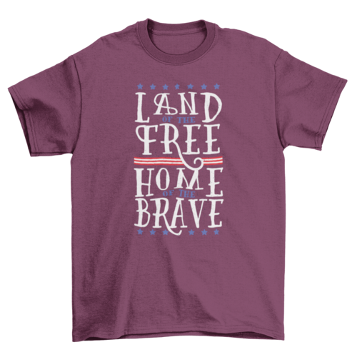 USA free and brave t-shirt design