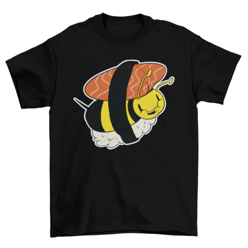Sushi bee bug cartoon t-shirt