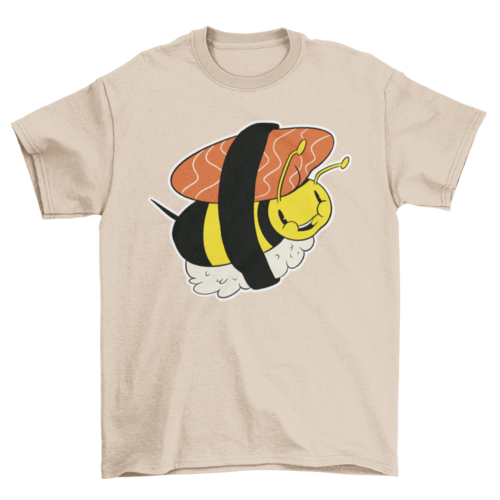 Sushi bee bug cartoon t-shirt