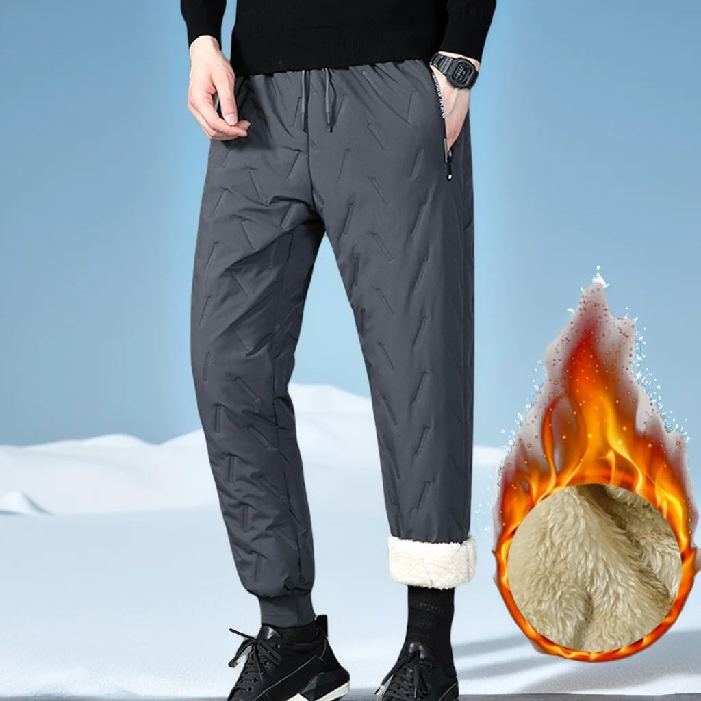 Thicken Warm Winter Pants for Men Sweatpants Casual Thicken Joggers Pants Male Thermal Trousers Black Gray Pants Men Windbreak