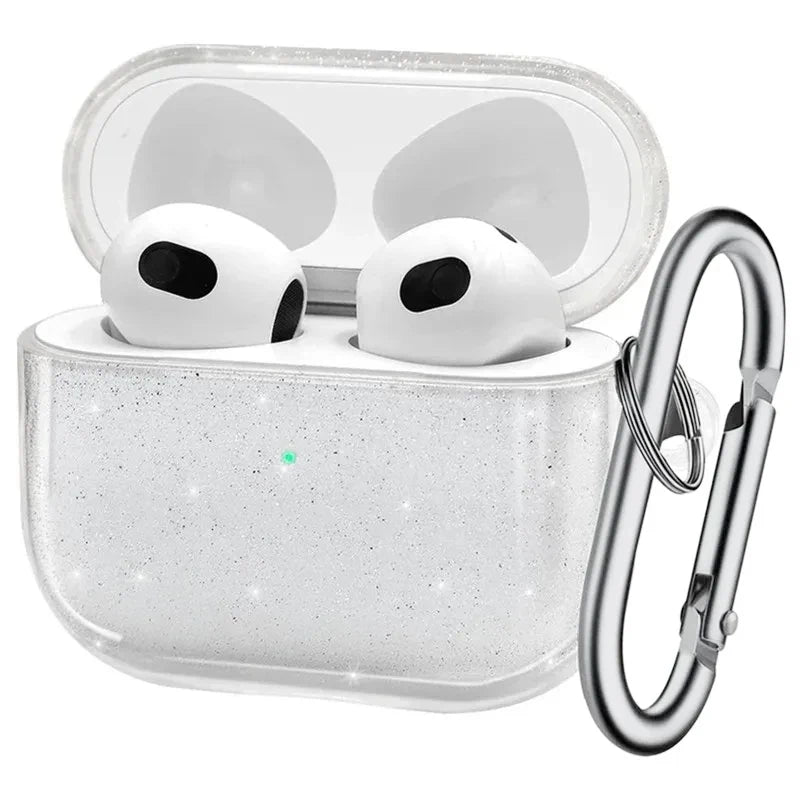 Clearance_Bling Glitter Soft TPU Earphone Case for Airpods 4 2024 Pro 2 2nd Generation Air Pods 3 1 3rd Gen Cover with Keychain