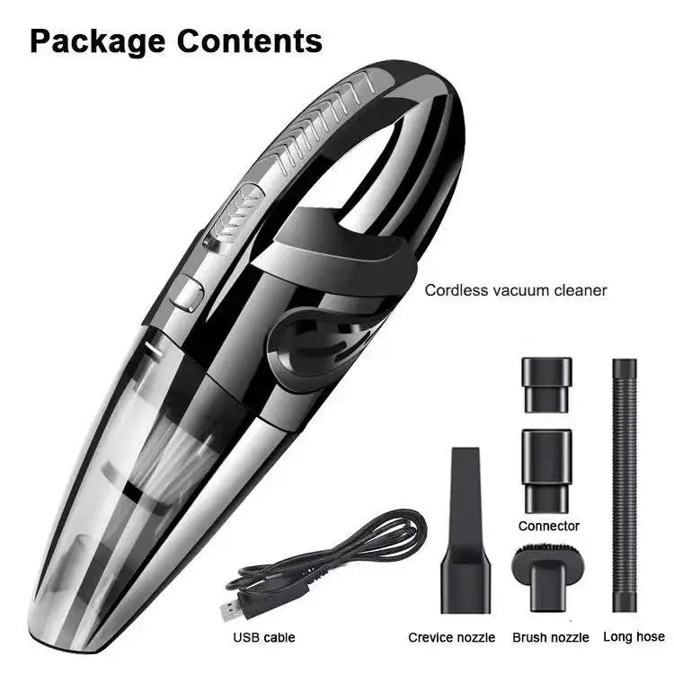 Portable Car Wireless Vacuum Cleaner Powerful Suction Rechargeable Handheld Vacuum Cleaner Quick Charge for Car Home Pet Hair