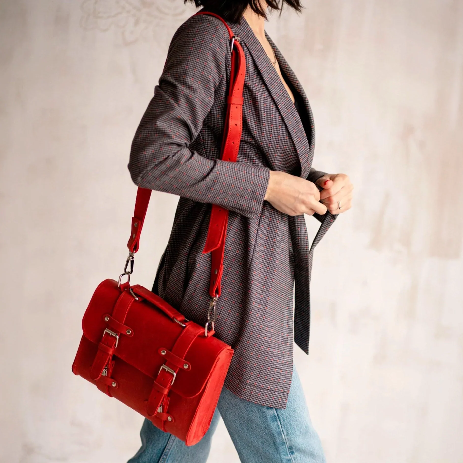 Genuine Leather Briefcase Bag Lora | Women's Work Bag