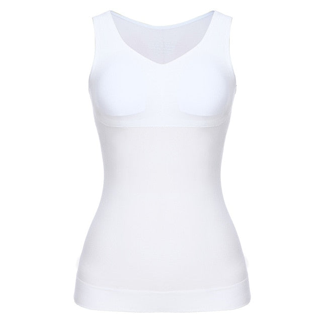 Tank Tops for Women with Built in Bra Shelf Bra Casual Wide Strap Basic Camisole Sleeveless Top Shaper with Removable Bra